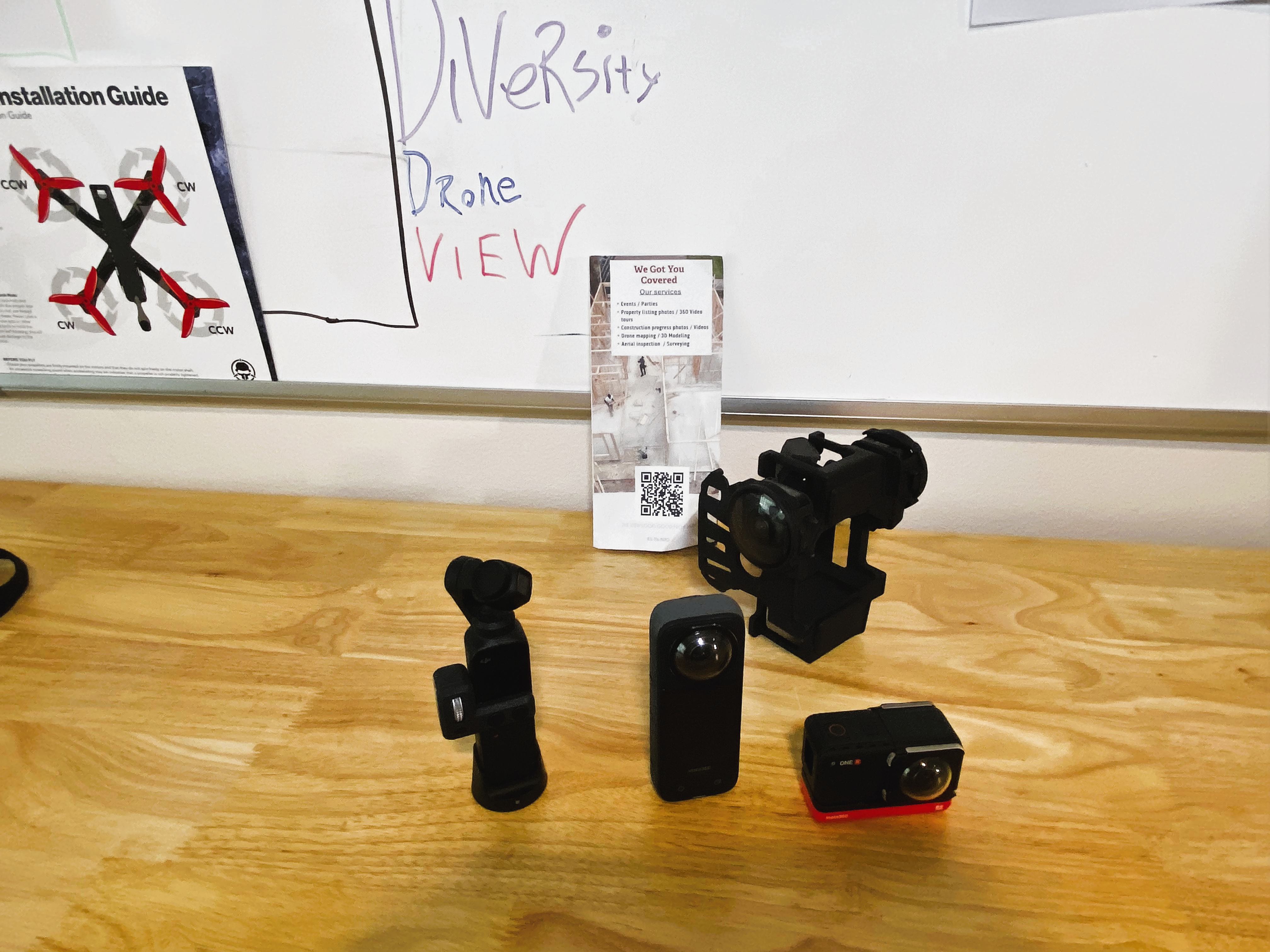 insta360 X3, RS,360 Drone mount, and DJI