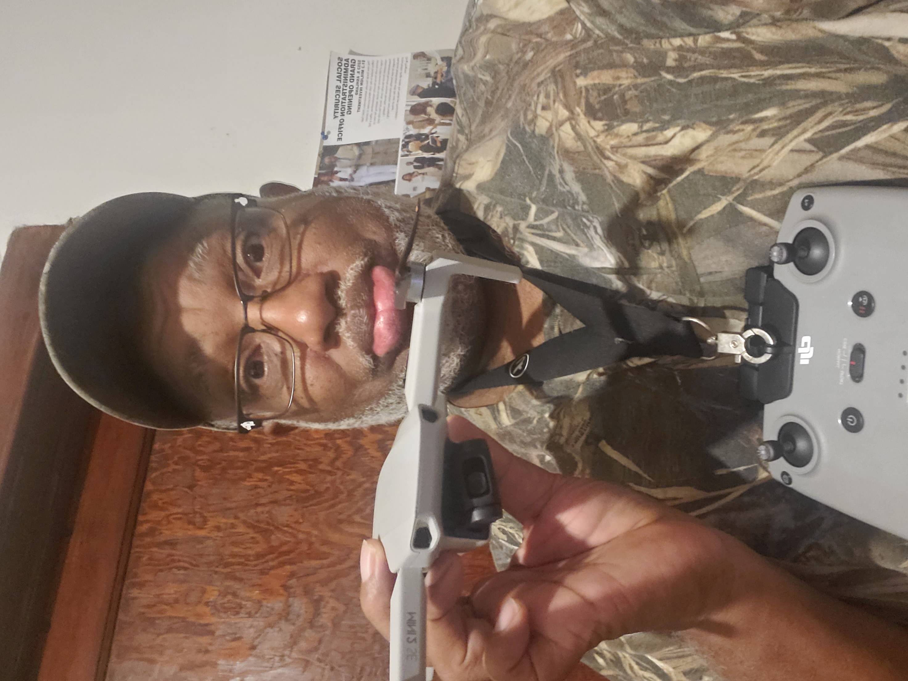 Me, Freddie B,  with my  DJI mini Drone 2 SE