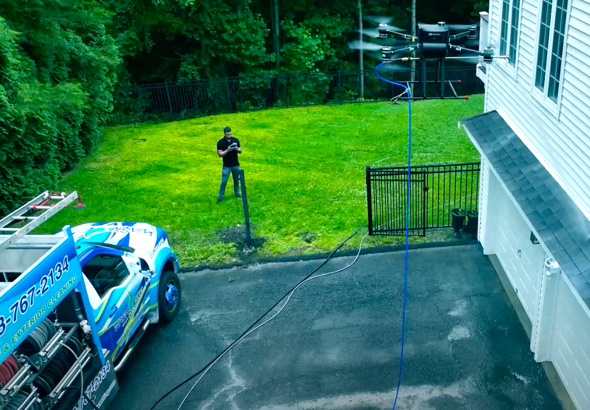 DRONE POWER WASHING WORKS SMARTER AND SAFER