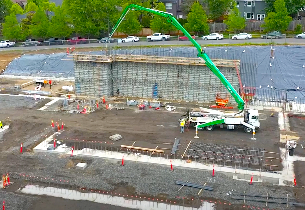Floating Along a Wall Pour