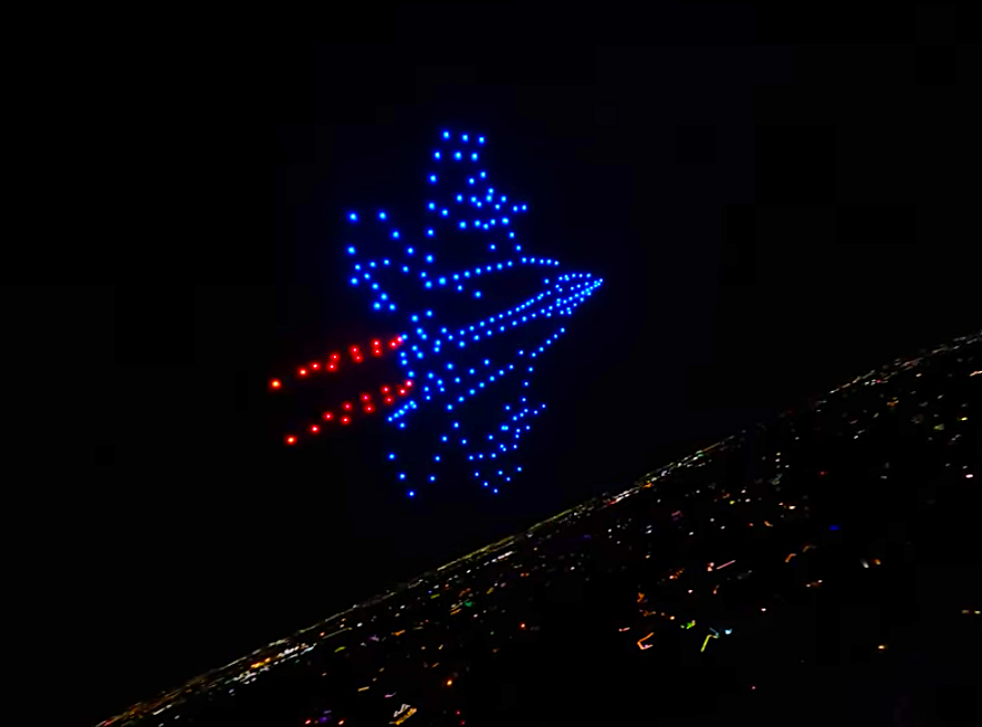 It's a Top Gun Maverick Holiday Drone Show