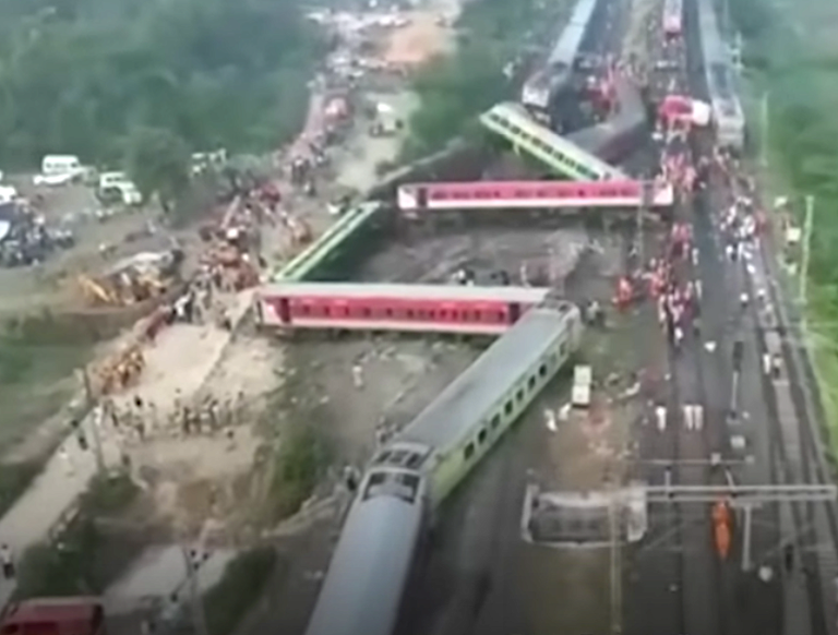 Drone Reveals Full Extent of India Train Crash
